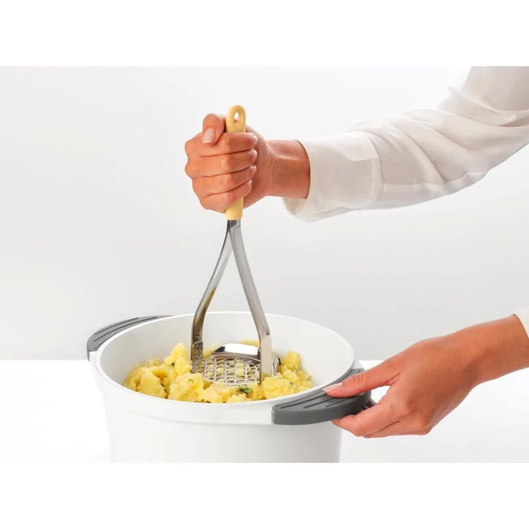 Potato Masher plus Spoon Brabantia Tasty+ Vanilla Yellow