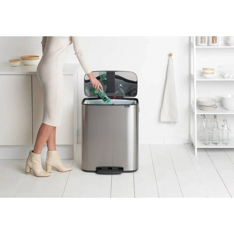 Waste Bin Brabantia Bo Pedal 60L, Matt Steel Fingerprint Proof