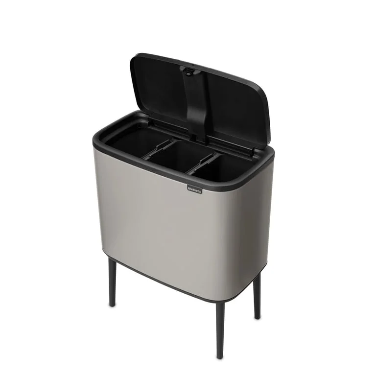Waste Bin Brabantia Bo Touch 3x11L, Soft Grey