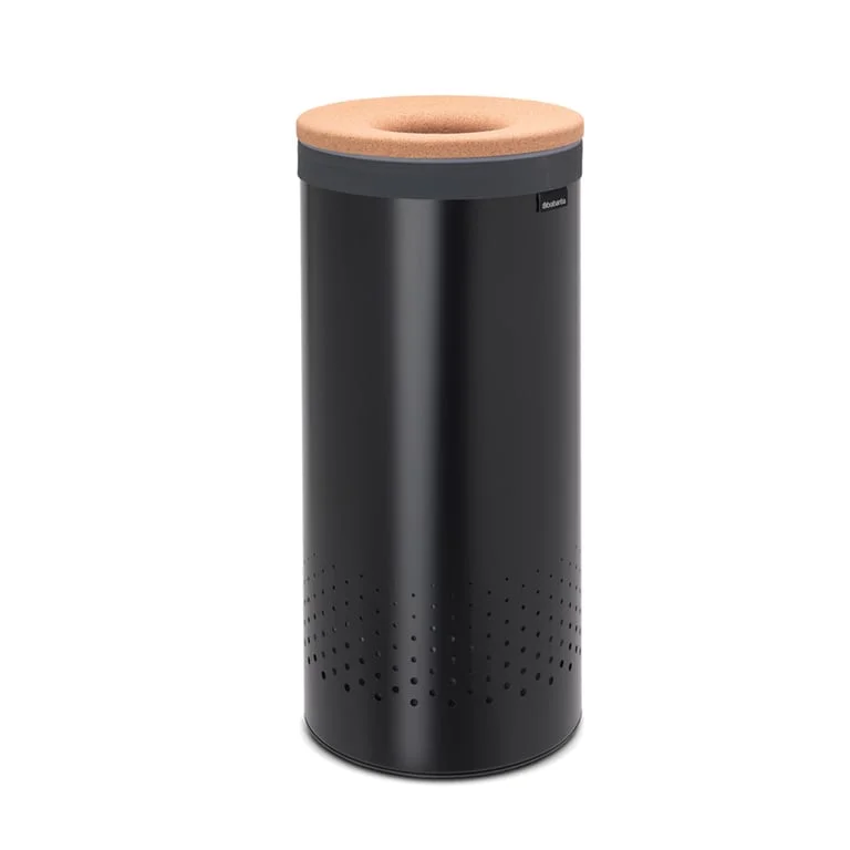 Laundry Bin Brabantia 35L, Matt Black, Cork Lid