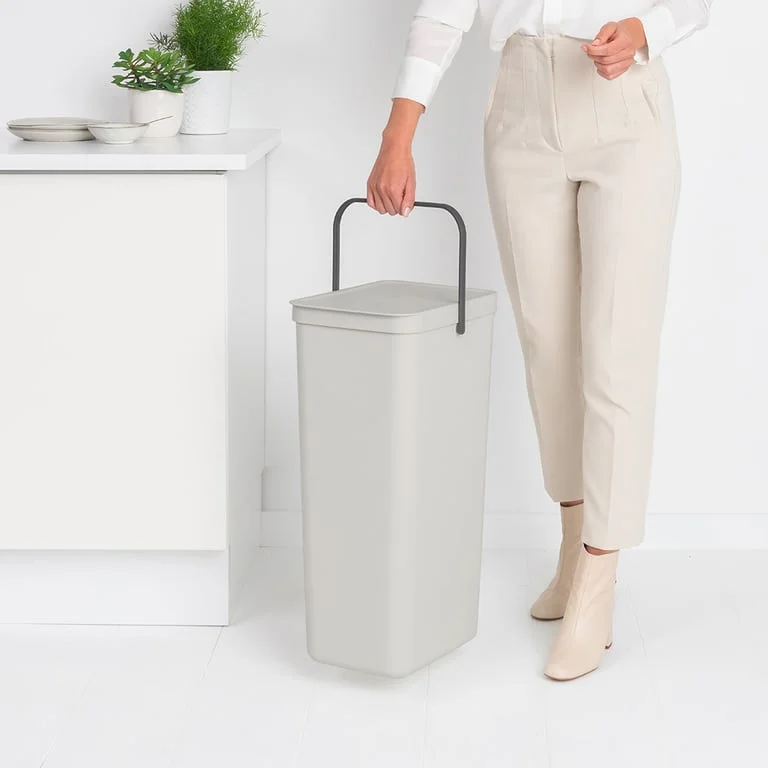 Waste Bin Brabantia Sort&Go 40L, Light Grey
