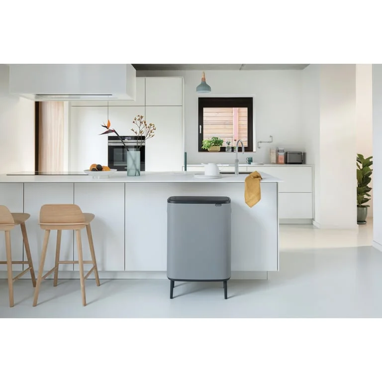 Кош за смет Brabantia Bo Touch Hi 2x30L, Mineral Concrete Grey