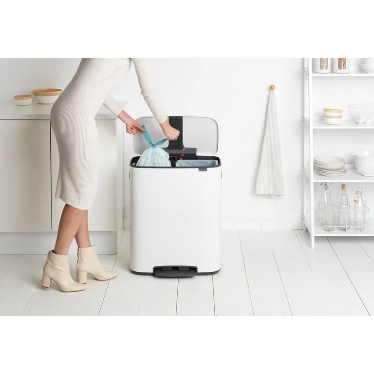 Waste Bin Brabantia Bo Pedal 2x30L, White