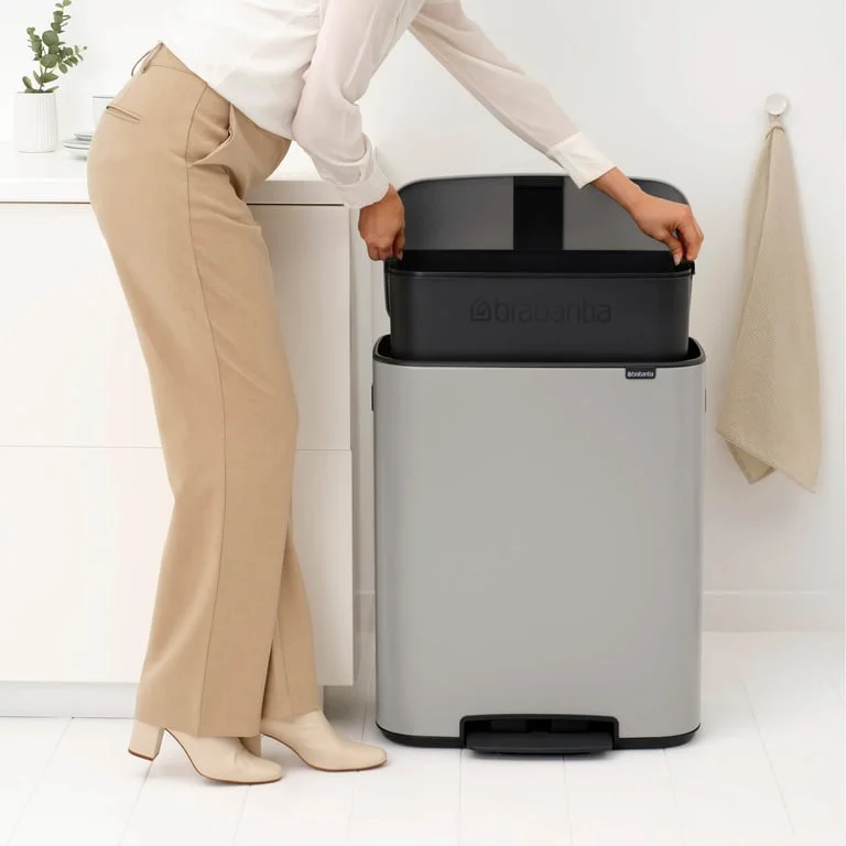Waste Bin Brabantia Bo Pedal 60L, Soft Grey