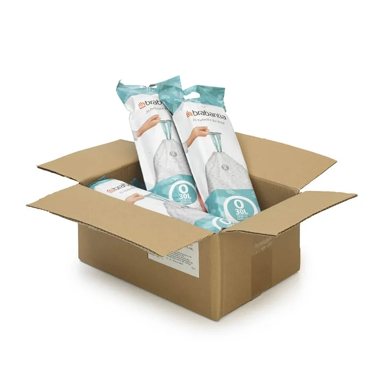 Waste Bin Bags Brabantia O, 30L, 120 pcs, White, Multipack