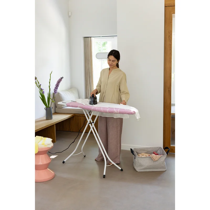Ironing Board Brabantia B 124x38cm, Solid Steam Iron Rest, Lilac Waves