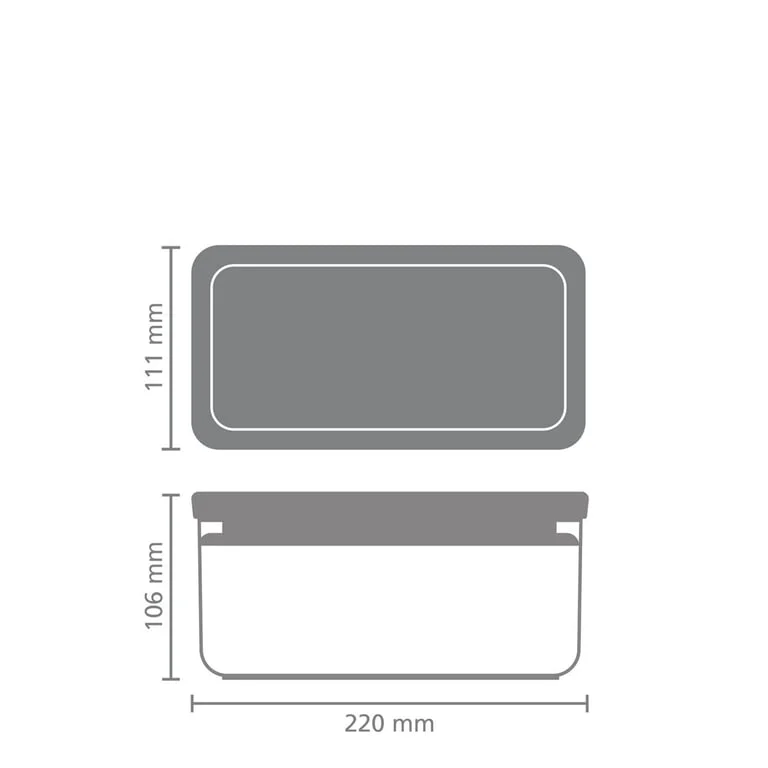 Canister Brabantia Tasty+ Stackable 1.5L, Dark Grey