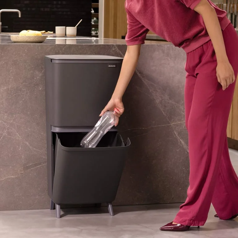 Recycle Bin Brabantia SortUp Hi 20+25L, Dark Grey