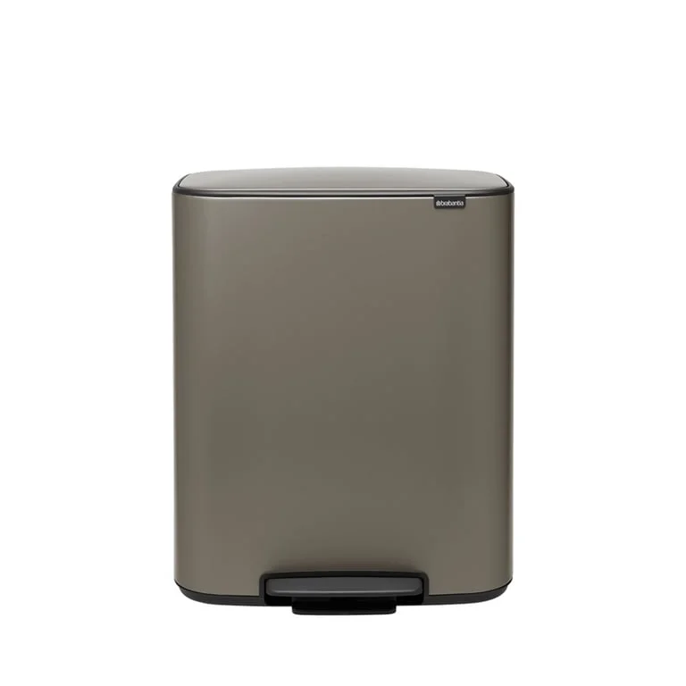 Waste Bin Brabantia Bo Pedal 2x30L, Platinum