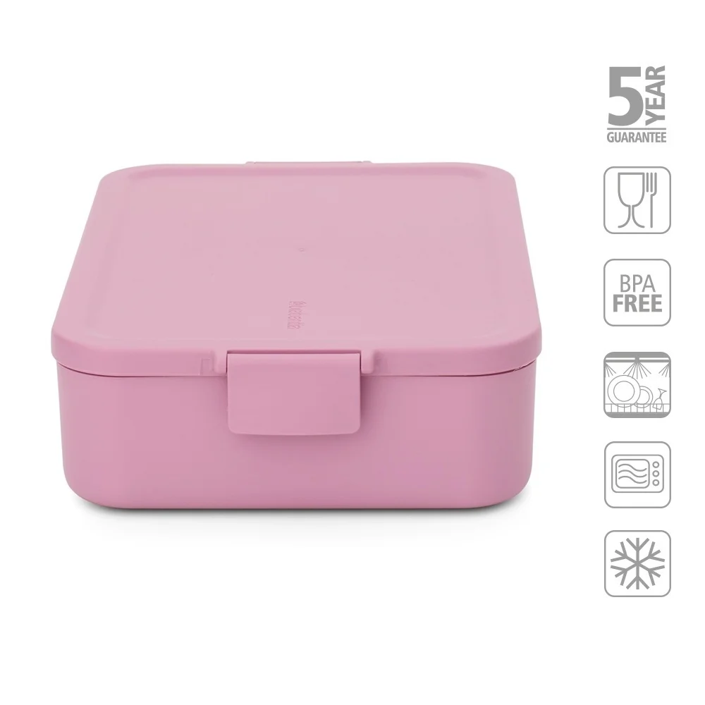Lunch Box Brabantia Make&Take Lilac Pink Large, Plastic, Bento