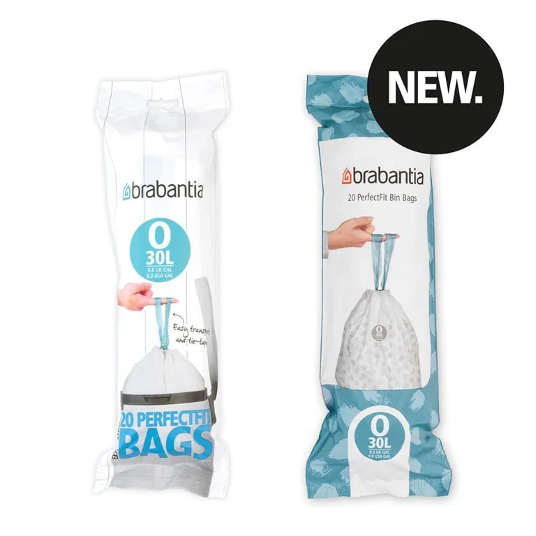 Waste Bin Bags Brabantia O, 30L, White, 20 Pieces