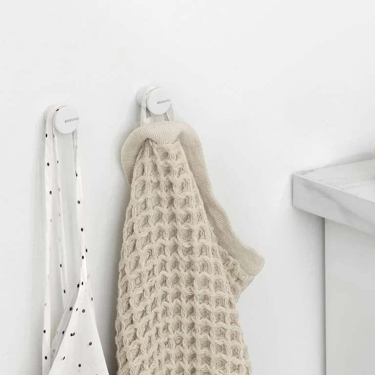 Комплект закачалка за кърпа Brabantia MindSet Mineral Fresh White 2 броя