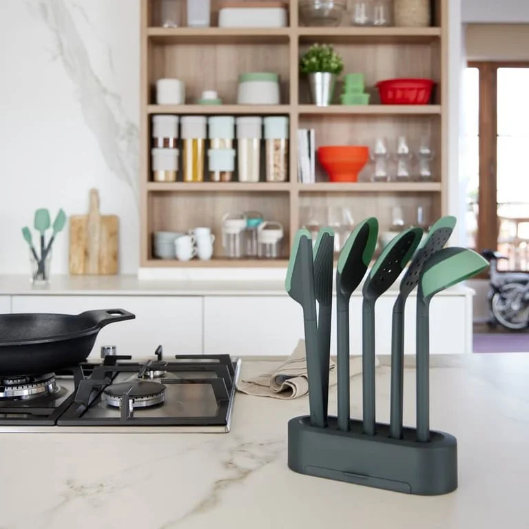 Cooking Utensils with Stand Lekue 6 pcs, Non-Scratch