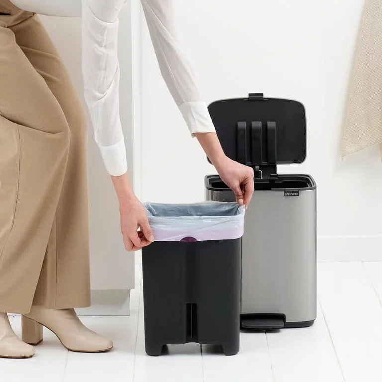 Кош за смет Brabantia Bo Pedal 12L, Matt Steel Fingerprint Proof