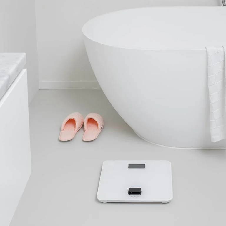Дигитална везна за баня Brabantia ReNew White, работа без батерии