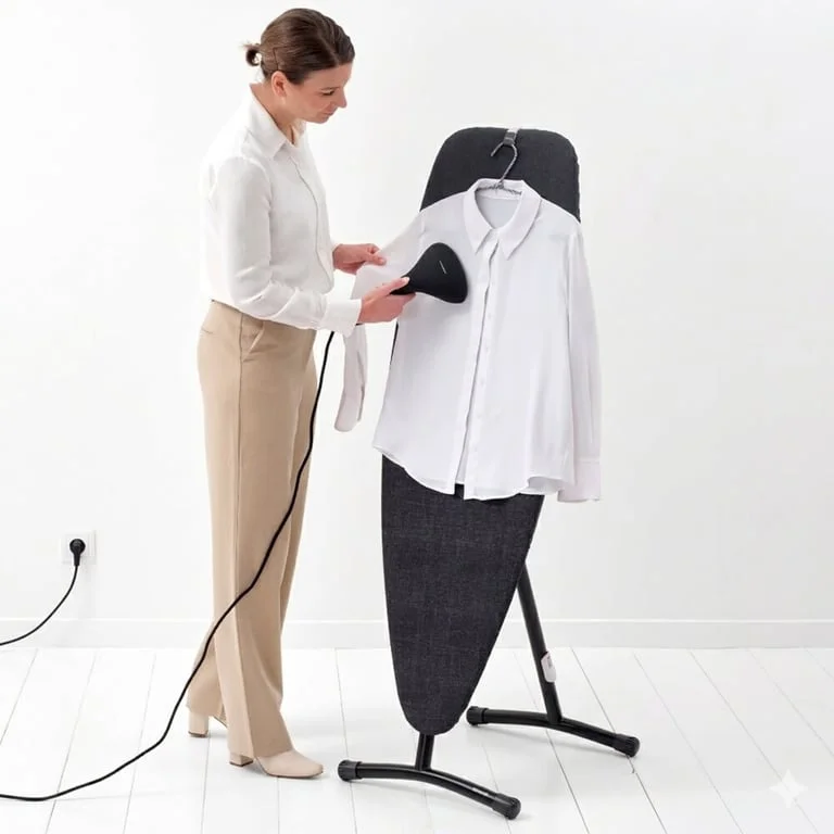 Ironing Board Brabantia D 135x45cm, Heat Resistant Iron Parking Zone, Denim Black