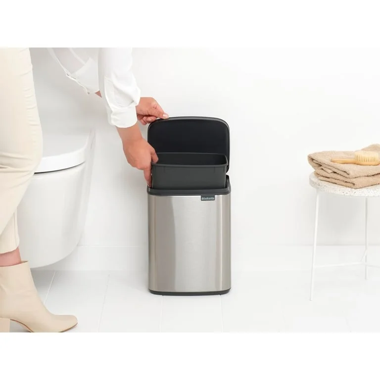 Waste Bin Brabantia Bo Small 7L, Matt Steel Fingerprint Proof