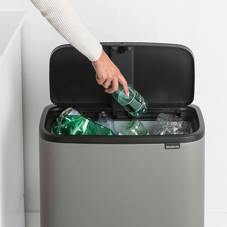 Bo Touch Bin Brabantia Mineral Concrete Grey 3 x 11L