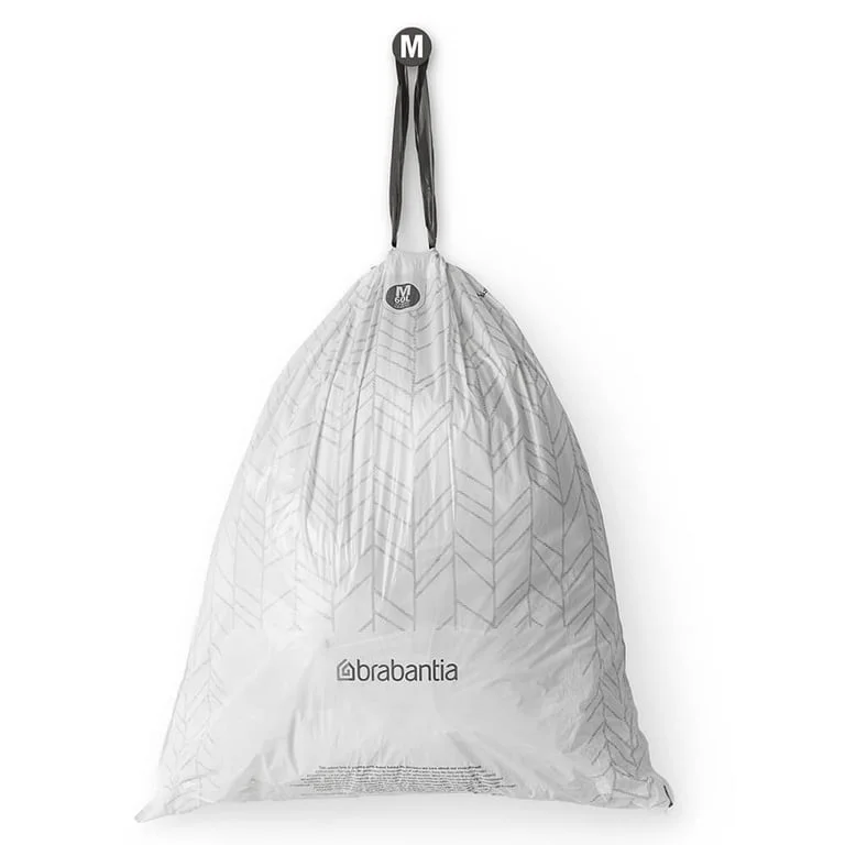 Waste Bin Bags Brabantia M, 60L, 40 pcs, White, Dispenser