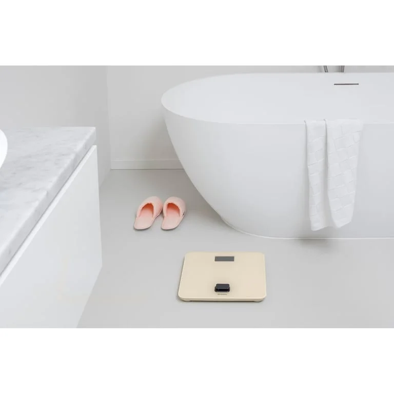 Дигитална везна за баня Brabantia ReNew Soft Beige, работа без батерии
