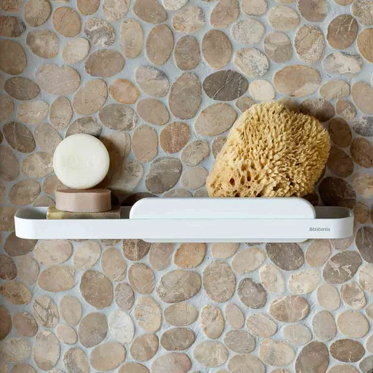 Shower Shelf with Squeegee Brabantia MindSet Mineral Fresh White