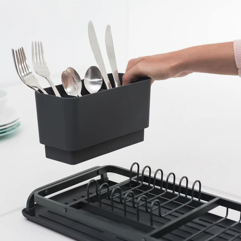 Compact dish drying rack, Brabantia, Dark Grey
