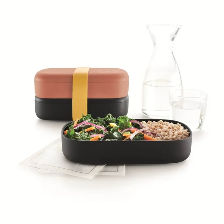 Комплект кутии за храна Lekue On The Go Coral, 2x500ml
