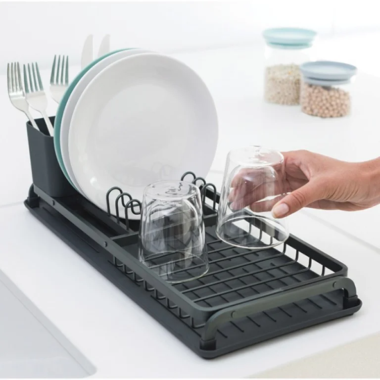 Compact dish drying rack, Brabantia, Dark Grey