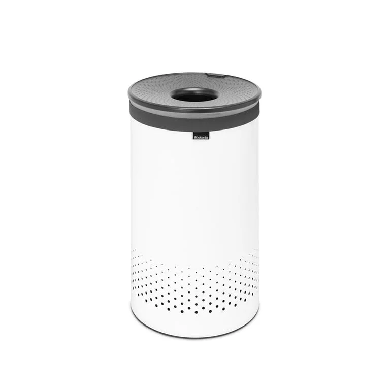 Кош за пране Brabantia 60L, White, пластмасов капак