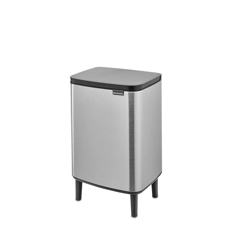 Waste Bin Brabantia Bo Small Hi 12L, Matt Steel Fingerprint Proof