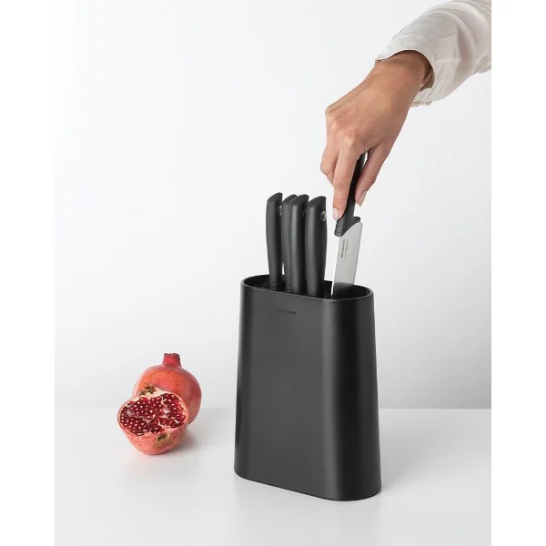 Knife Block Brabantia 5 knives Tasty+, Dark Grey