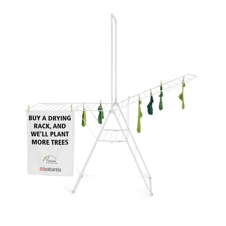 Drying Rack Brabantia Hangon, 25m, Rod, Fresh White