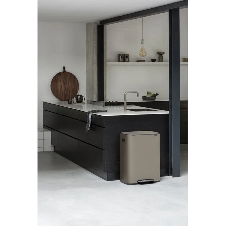 Кош за смет Brabantia Bo Pedal 2x30L, Platinum