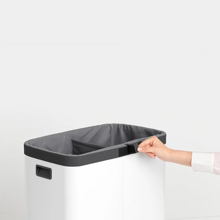 Laundry Bin Bag for Bo Laundry Bin Hi Brabantia, 2x45L, Grey