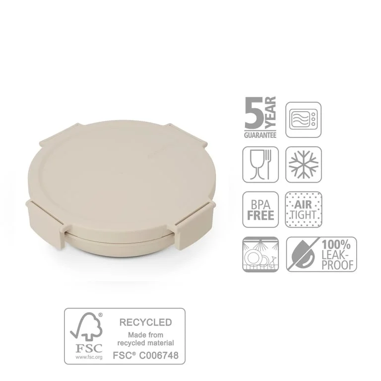 Lunch Bowl Brabantia Make&Take Soft Beige 1L, Plastic