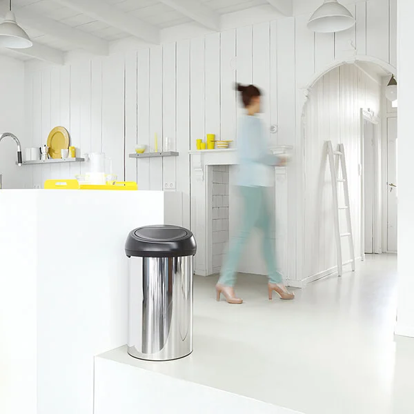 Touch Bin Brabantia, 60 L, Black Lid Brilliant Steel