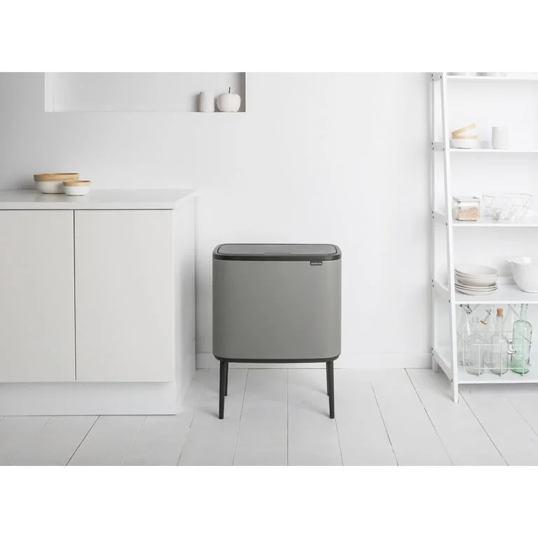 Bo Touch Bin Brabantia Mineral Concrete Grey 3 x 11L