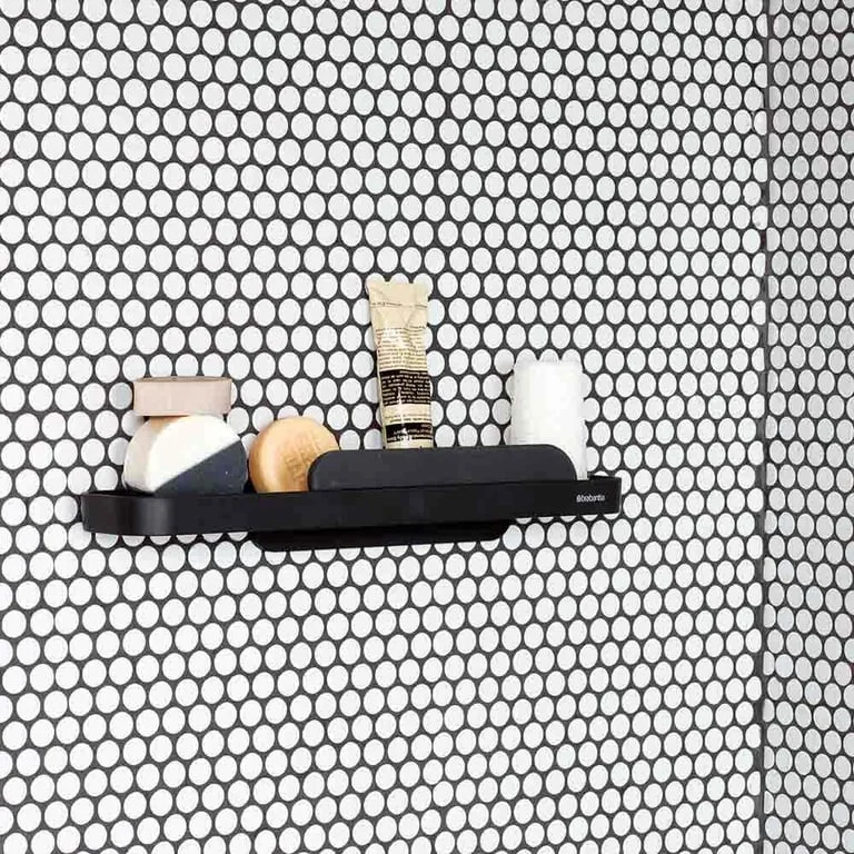 Shower Shelf with Squeegee Brabantia MindSet Dark Grey