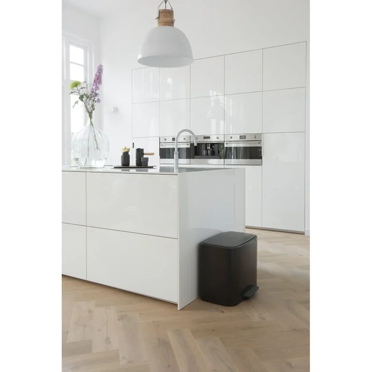 Brabantia Bo Pedal Bin, 3 x 11L, Matt Black