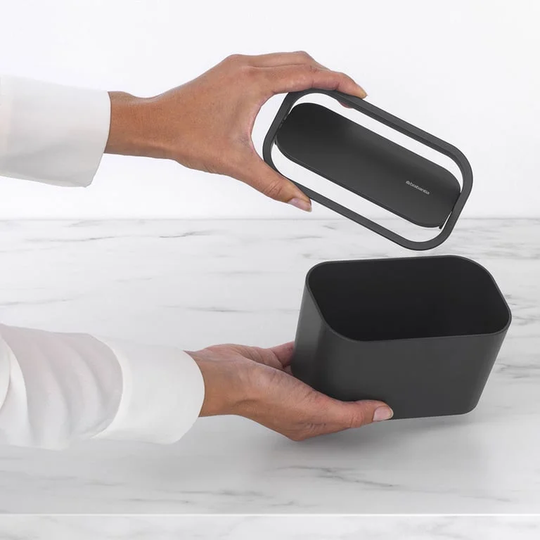 Кошче за отпадъци за баня Brabantia MindSet Dark Grey