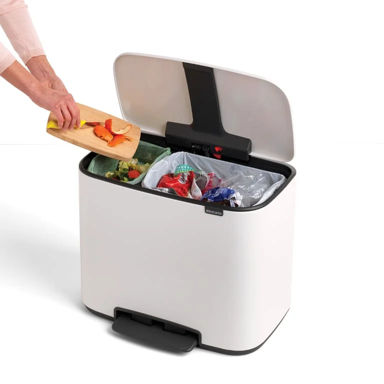 Brabantia Bo Pedal Bin, 11/23L, White