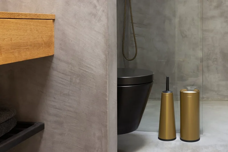 Toilet Brush & Holder Brabantia ReNew Warm Gold