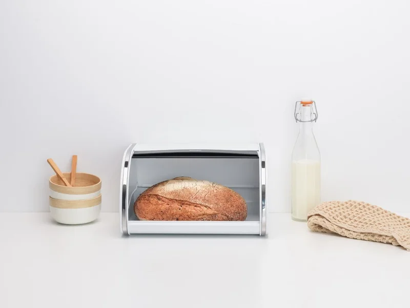 Кутия за хляб Brabantia Roll Top, White, средна