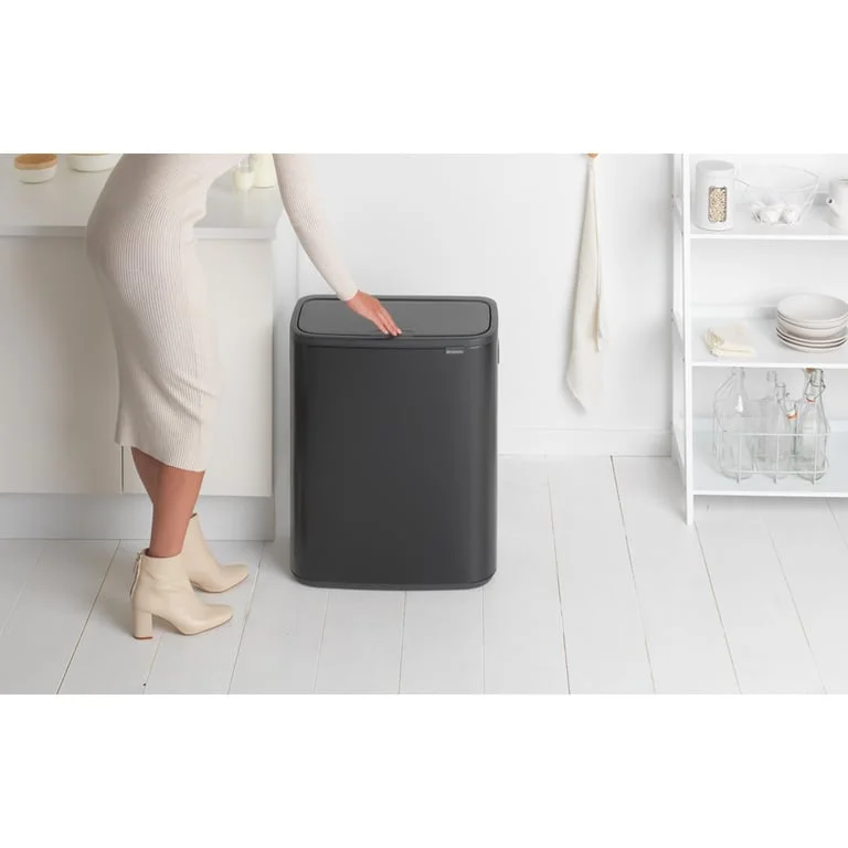 Кош за смет Brabantia Bo Touch 2x30L, Matt Black