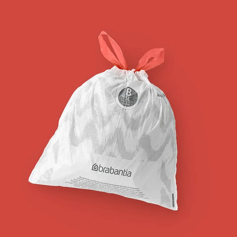 PerfectFit Bags Brabantia Size B, 5L, 40 pcs White, Dispenser