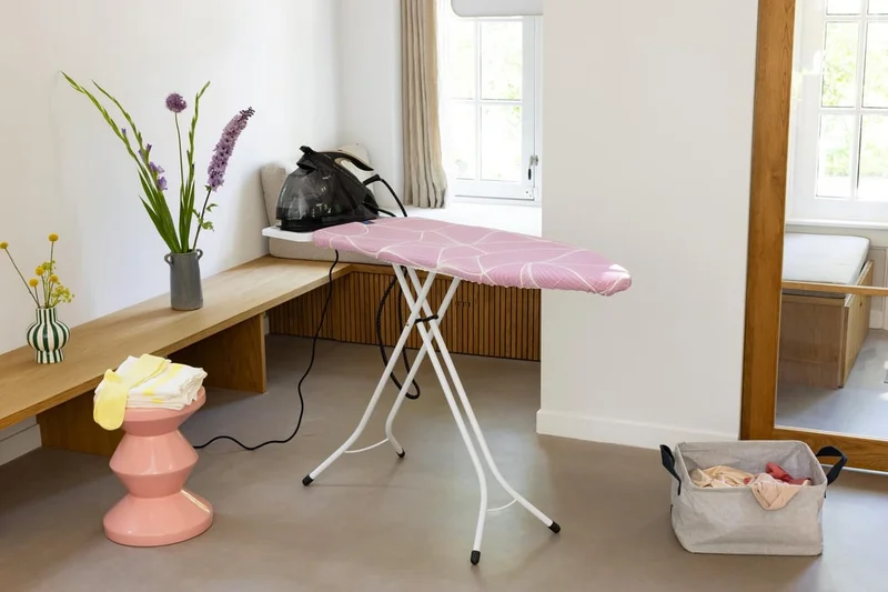 Ironing Board Brabantia C 124x45cm, Solid Steam Unit Holder, Lilac Waves