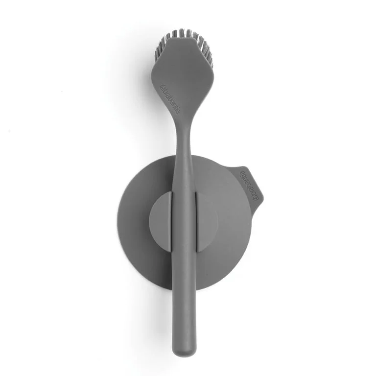 Dish brush with cup holder, Brabantia, Dark Grey