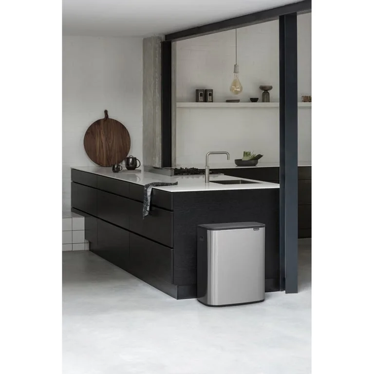 Кош за смет Brabantia Bo Touch 2x30L, Matt Steel Fingerprint Proof