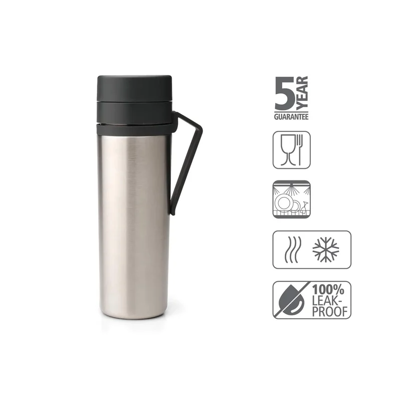 Insulated Flask Brabantia Make & Take 0.5L, Dark Grey