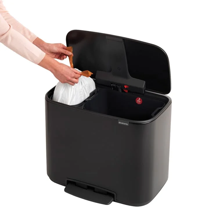Кош за смет Brabantia Bo Pedal 11+23L, Matt Black